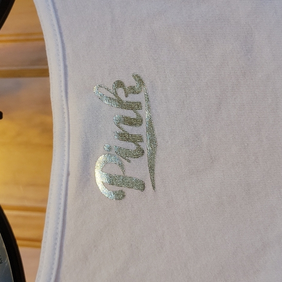 PINK sleeveless tee size large - Picture 3 of 5